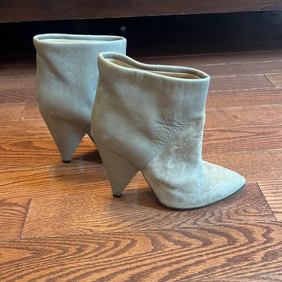 IRO Vileana Suede & Leather Boots in Grey - Picture 2 of 5